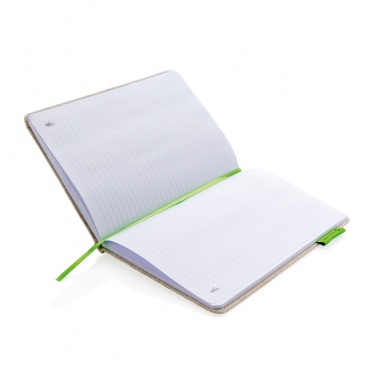 Logotrade promotional giveaway picture of: A5 jute notebook