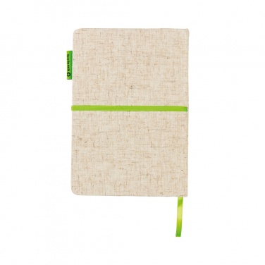 Logo trade promotional giveaways picture of: A5 jute notebook