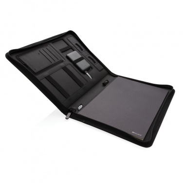 Logotrade advertising product picture of: Air 5W wireless charging portfolio A4 w/ 5000 mAh powerbank