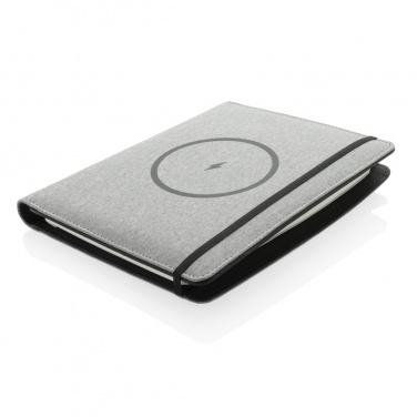 Logo trade promotional products picture of: Air 5W wireless charging notebook with 5000mAh powerbank