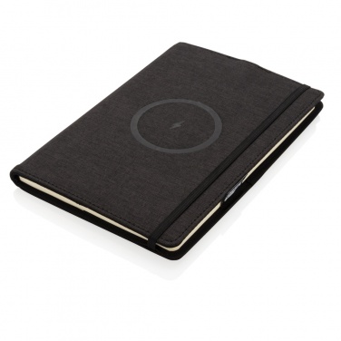 Logo trade promotional item photo of: Air 5W wireless charging refillable journal cover A5