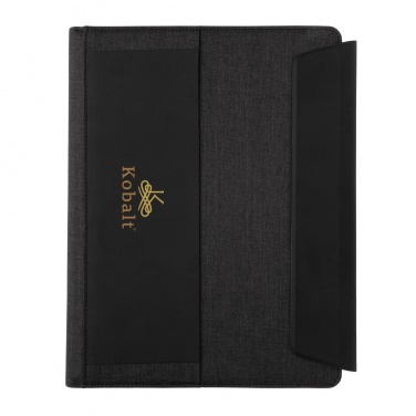 Logo trade promotional gifts picture of: Fiko 5W wireless charging portfolio A4 with powerbank