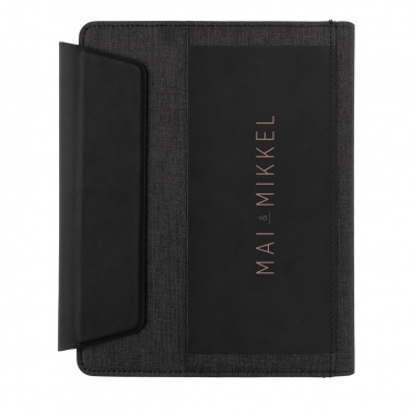 Logotrade promotional giveaway picture of: Fiko wireless charging A5 portfolio with powerbank