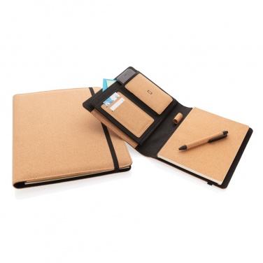 Logotrade corporate gift picture of: Deluxe cork portfolio A5 with pen