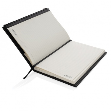 Logo trade promotional products picture of: Swiss Peak A5 PU notebook with zipper pocket
