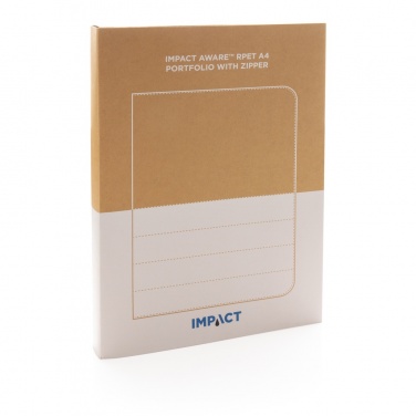 Logo trade advertising product photo of: Impact AWARE™ RPET A4 portfolio with zipper