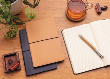 Logo trade business gifts image of: Modern deluxe softcover A5 notebook