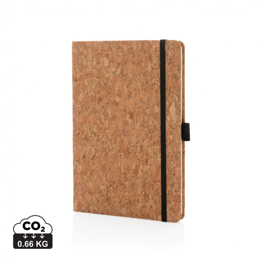 Logo trade promotional giveaway photo of: Cork hardcover notebook A5