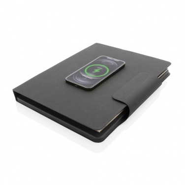 Logo trade promotional products picture of: Artic Magnetic 10W wireless charging A4 portfolio