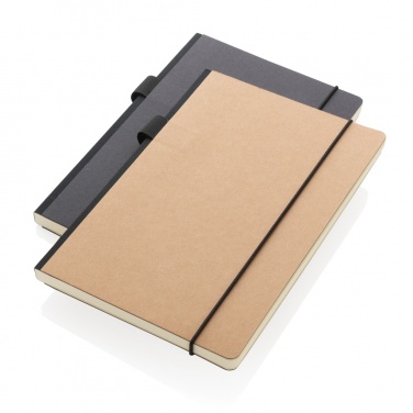 Logo trade promotional giveaways image of: A5 deluxe kraft hardcover notebook