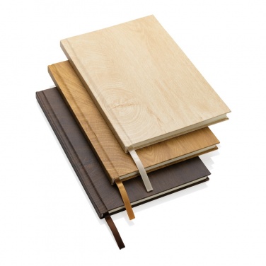 Logo trade promotional giveaways image of: Kavana wood print A5 notebook