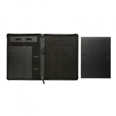 Logo trade promotional merchandise photo of: Swiss Peak Heritage RCS rPU A4 portfolio with zipper