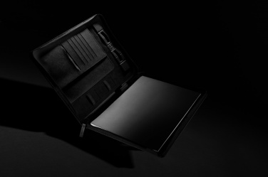 Logo trade promotional merchandise image of: Swiss Peak Heritage RCS rPU A4 portfolio with zipper