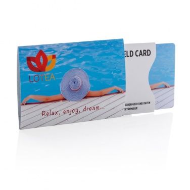 Logo trade promotional gifts image of: Anti-skimming RFID shield card with active jamming chip