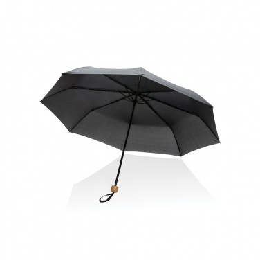 Logotrade promotional item image of: 20.5" Impact AWARE™ RPET 190T Pongee bamboo mini umbrella