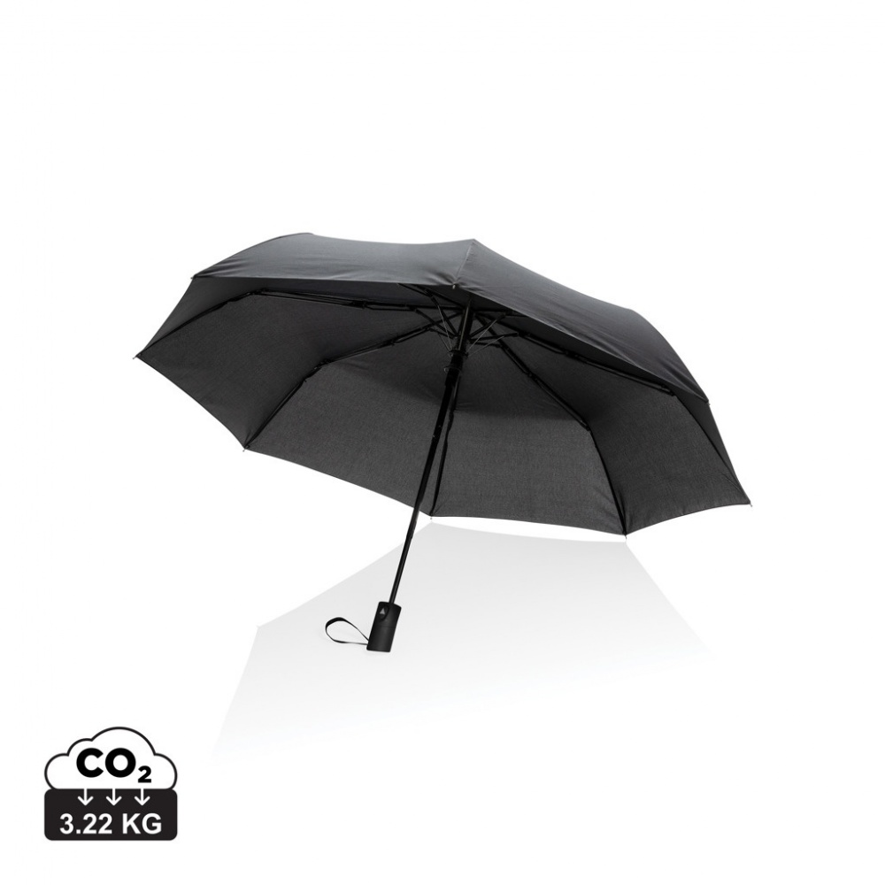 Logo trade promotional giveaway photo of: 21" Impact AWARE™ RPET 190T mini auto open umbrella