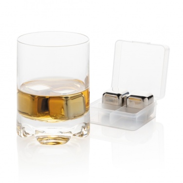 Logotrade business gift image of: Re-usable stainless steel ice cubes 4pc
