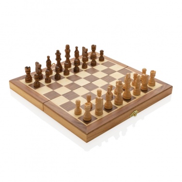 Logotrade promotional giveaways photo of: Luxury wooden foldable chess set