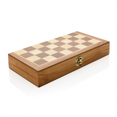 Logotrade business gift image of: Luxury wooden foldable chess set