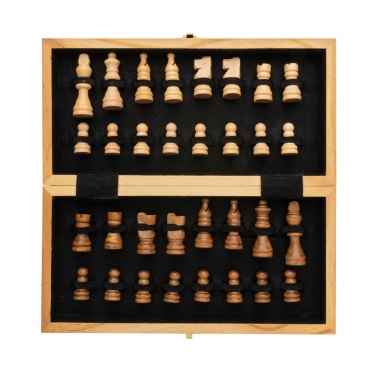 Logotrade promotional products photo of: Luxury wooden foldable chess set