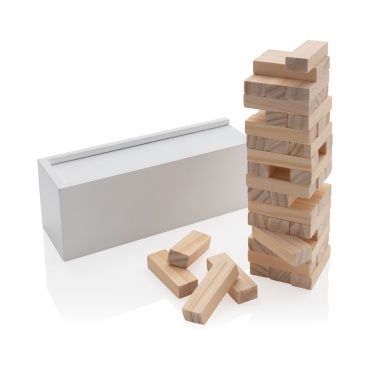 Logo trade corporate gift photo of: Deluxe tumbling tower wood block stacking game