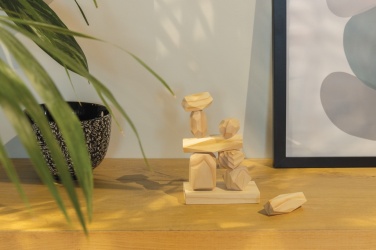 Logotrade promotional product picture of: Ukiyo Crios wooden balancing rocks in pouch
