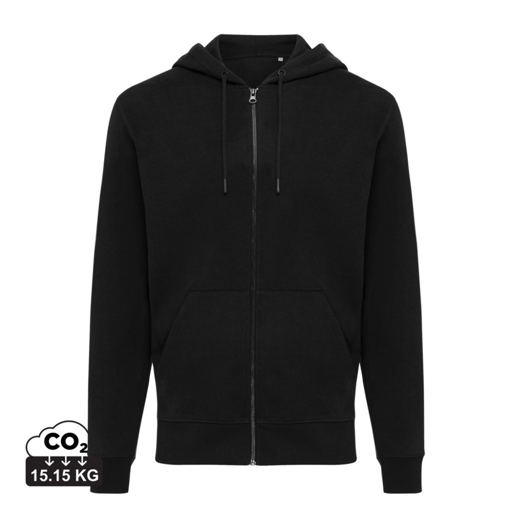 Logo trade promotional gifts picture of: Iqoniq Abisko recycled cotton zip through hoodie