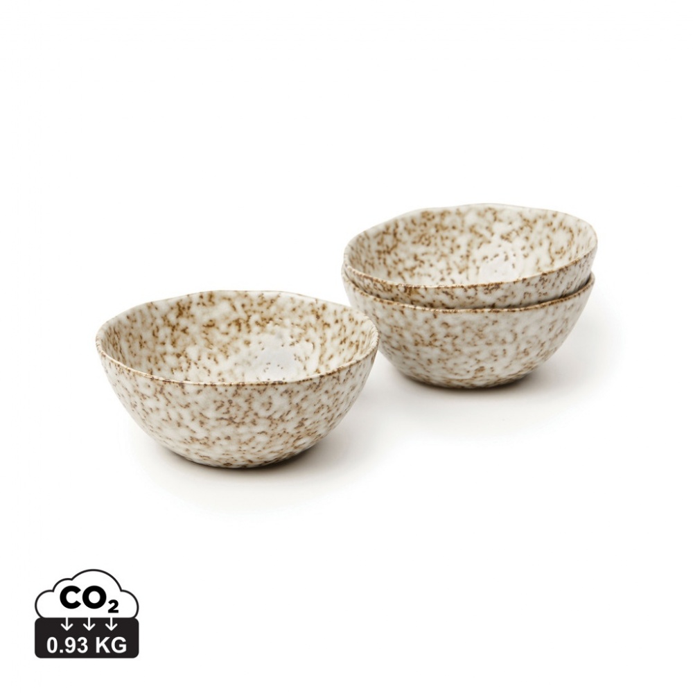 Logotrade advertising product picture of: VINGA Nuvem stoneware mini bowl, 3 pcs set