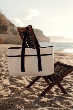 Logo trade promotional giveaways picture of: VINGA Volonne AWARE™ recycled canvas beach bag