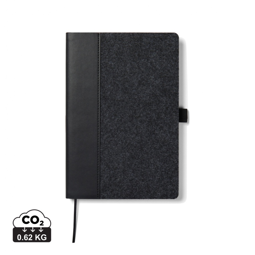 Logotrade promotional products photo of: VINGA Albon GRS recycled felt notebook