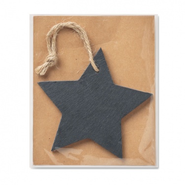 Logotrade promotional item image of: Slate xmas hanger star