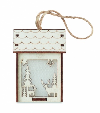 Logo trade promotional items picture of: MDF house with light