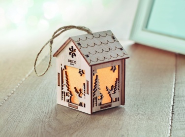 Logotrade promotional gift picture of: MDF house with light