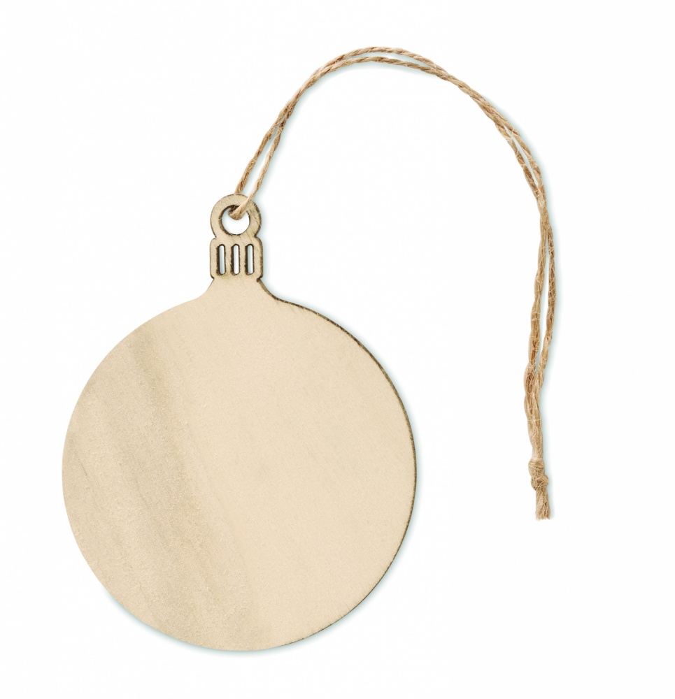 Logo trade promotional items image of: Wooden Tree bauble hanger