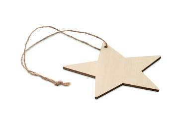 Logo trade promotional products image of: Wooden star shaped hanger