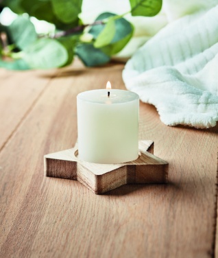 Logo trade advertising product photo of: Candle on star wooden base