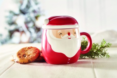 Logo trade promotional giveaway photo of: Ceramic mug with lid 370 ml