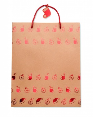 Logo trade advertising products image of: Gift paper bag with pattern