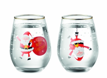 Logotrade promotional gift image of: Set of 2 Christmas glasses