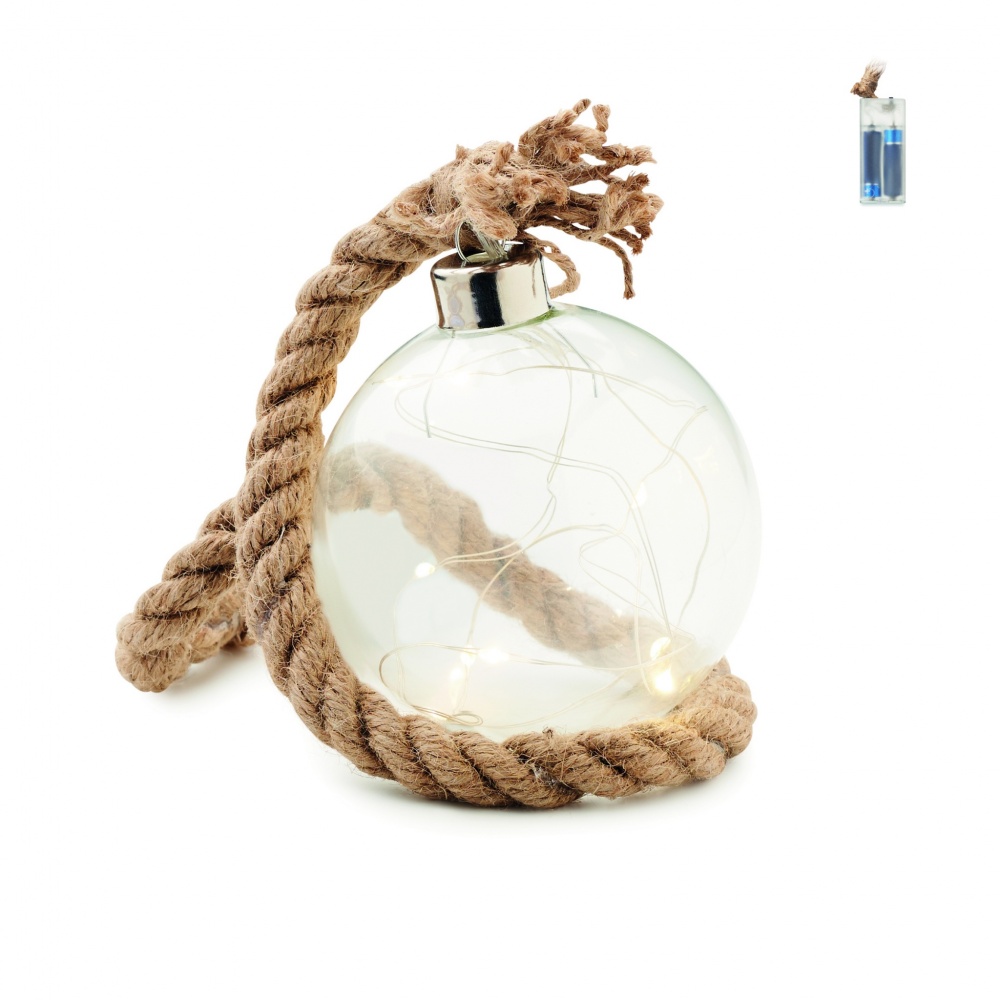 Logo trade promotional products image of: Glass bauble LED light