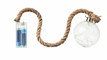 Logo trade promotional merchandise image of: Glass bauble LED light