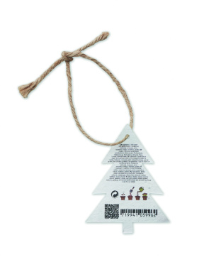 Logo trade promotional giveaway photo of: Seed paper Xmas ornament