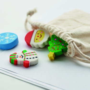 Logotrade promotional items photo of: Set of 4 Christmas erasers