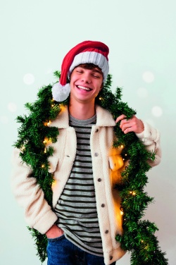 Logo trade corporate gifts image of: Long Christmas knitted beanie