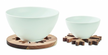 Logotrade promotional giveaways photo of: Acacia wooden pot holders set