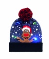 Christmas knitted beanie LED, Blue