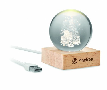 Logo trade promotional gifts image of: Christmas LED crystal ball