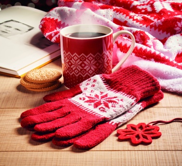 Logotrade promotional item image of: Winter gift mug and gloves set