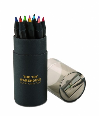 Logotrade corporate gift image of: Black colouring pencils