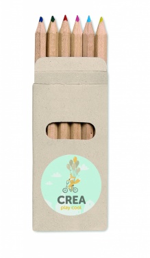 Logotrade promotional gift picture of: 6 coloured pencils in box